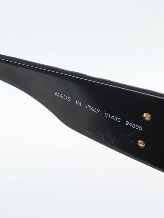 CHANEL Sunglasses Plastic Black Gold CC Auth bs35953 main image 8